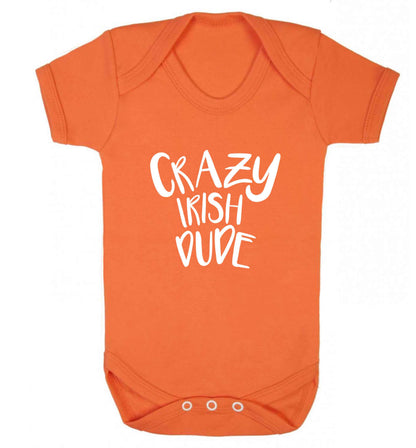 Crazy Irish dude baby vest orange 18-24 months