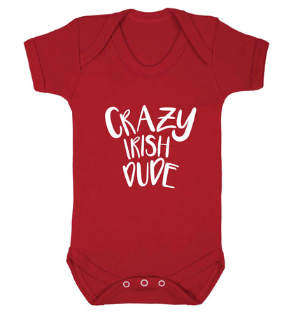 Crazy Irish dude baby vest red 18-24 months