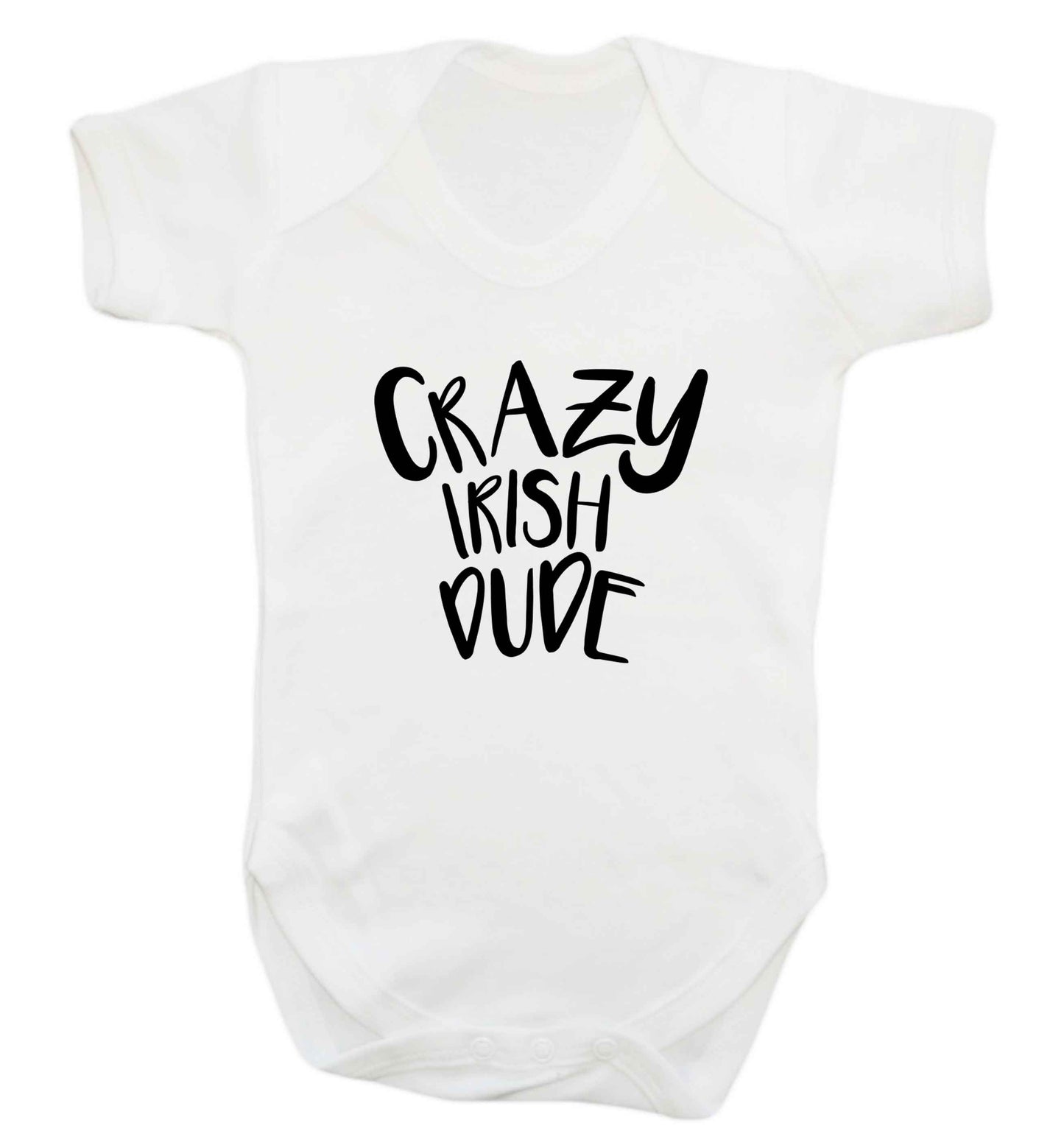 Crazy Irish dude baby vest white 18-24 months