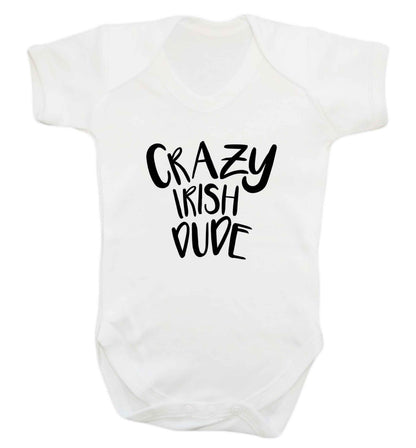 Crazy Irish dude baby vest white 18-24 months