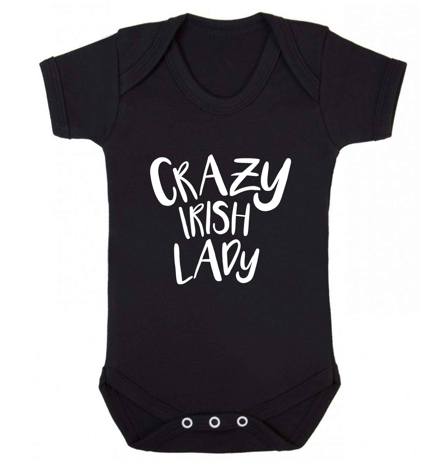 Crazy Irish lady baby vest black 18-24 months