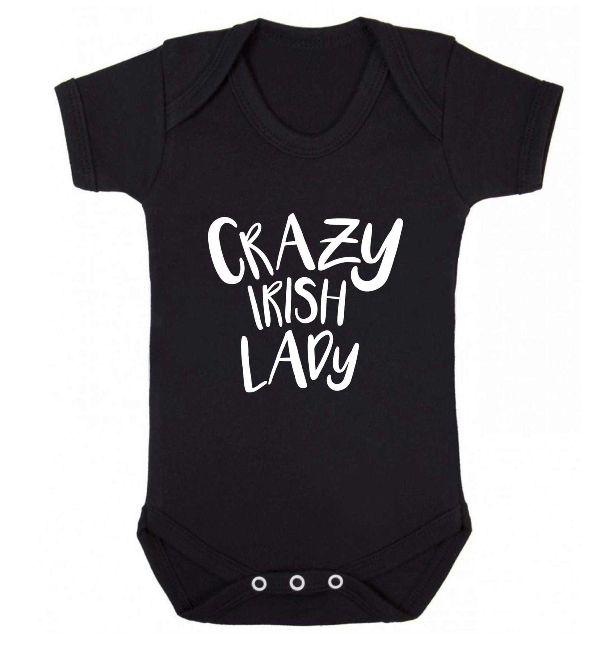 Crazy Irish lady baby vest black 18-24 months