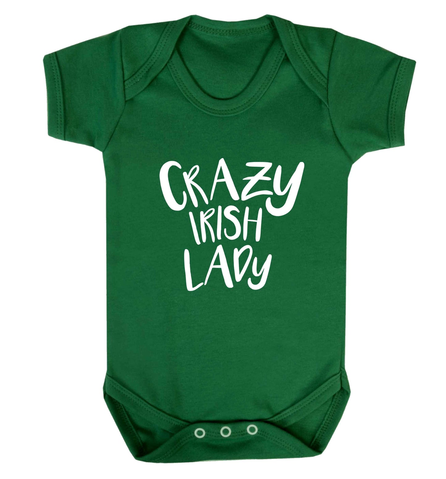 Crazy Irish lady baby vest green 18-24 months