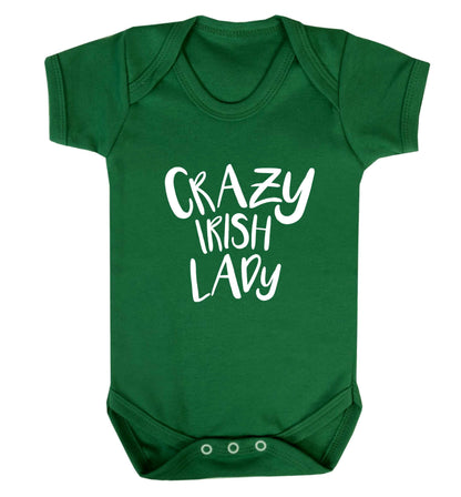 Crazy Irish lady baby vest green 18-24 months