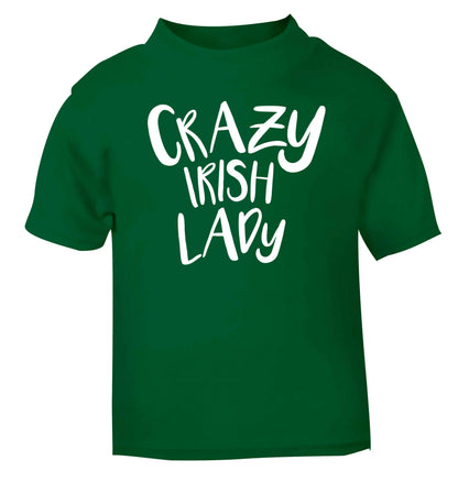 Crazy Irish lady green baby toddler Tshirt 2 Years