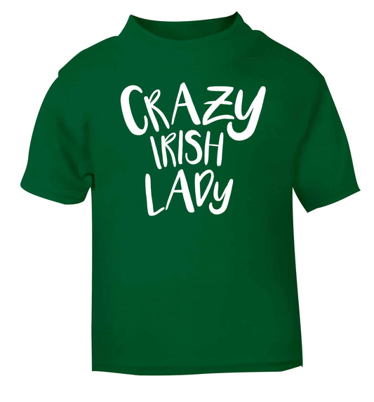 Crazy Irish lady green baby toddler Tshirt 2 Years