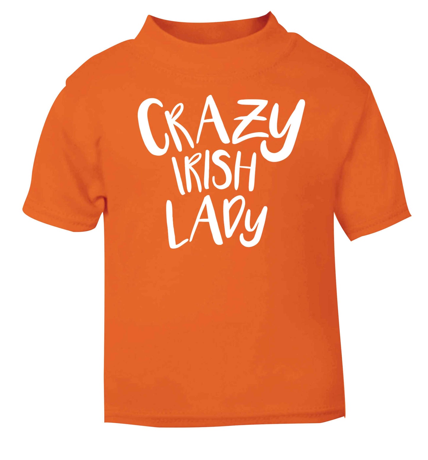 Crazy Irish lady orange baby toddler Tshirt 2 Years