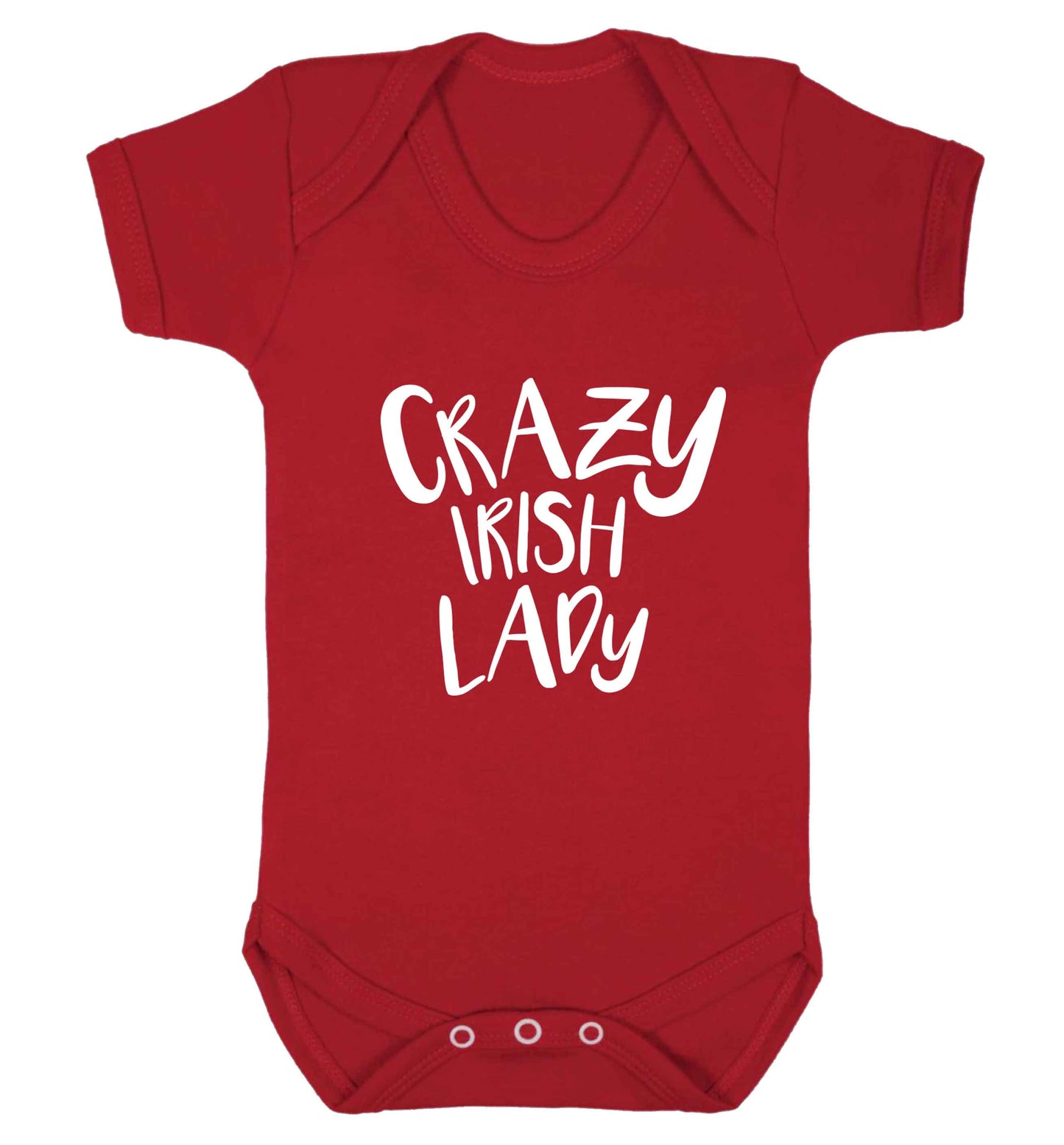 Crazy Irish lady baby vest red 18-24 months