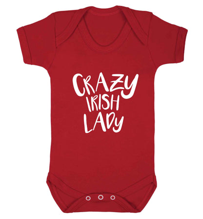 Crazy Irish lady baby vest red 18-24 months