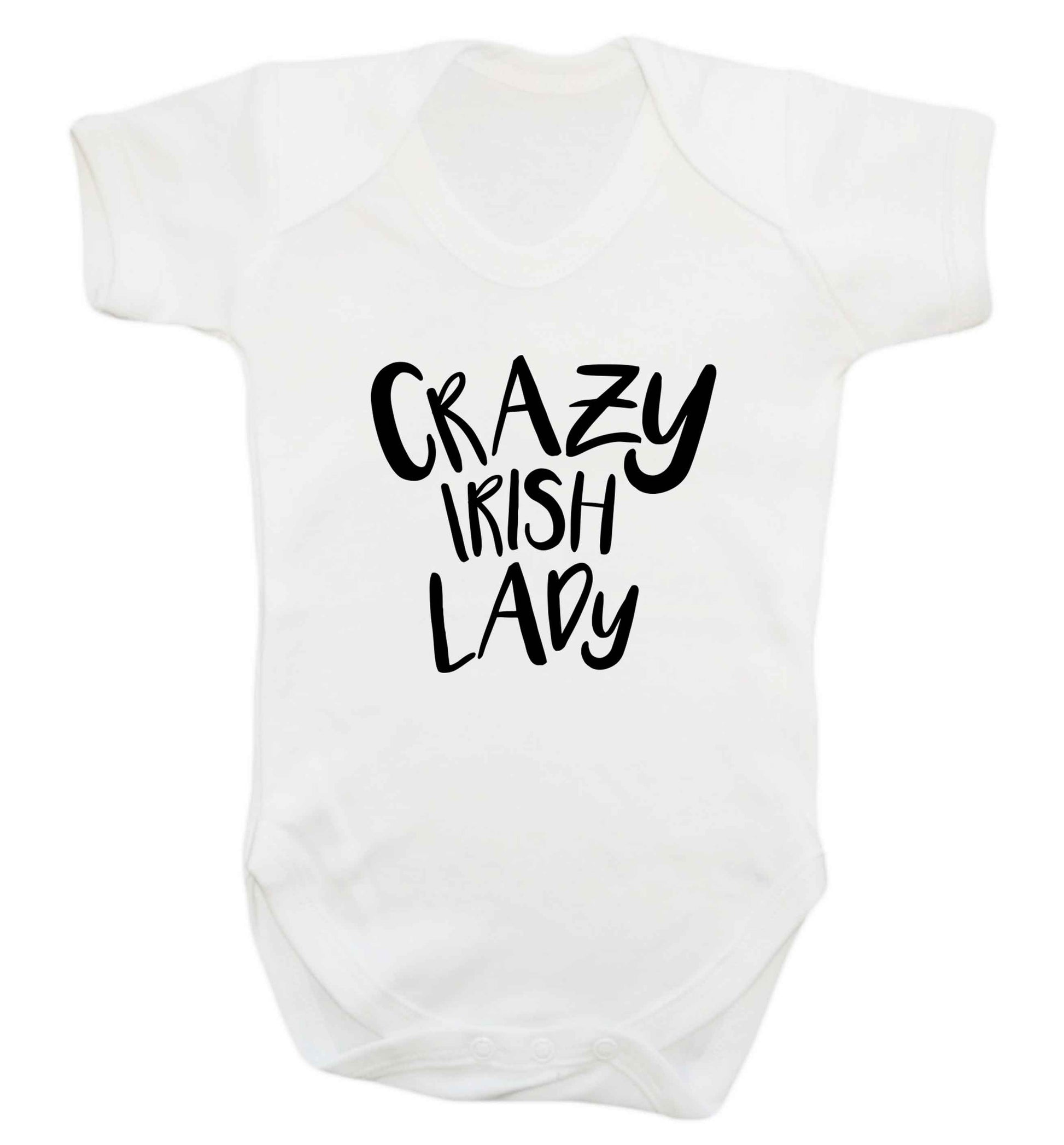 Crazy Irish lady baby vest white 18-24 months