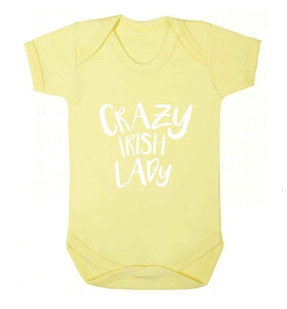Crazy Irish lady baby vest pale yellow 18-24 months