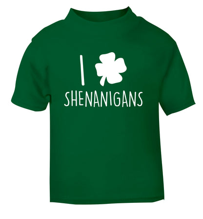 I love shenanigans green Baby Toddler Tshirt 2 Years