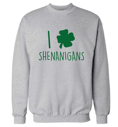 I love shenanigans Adult's unisex grey Sweater 2XL
