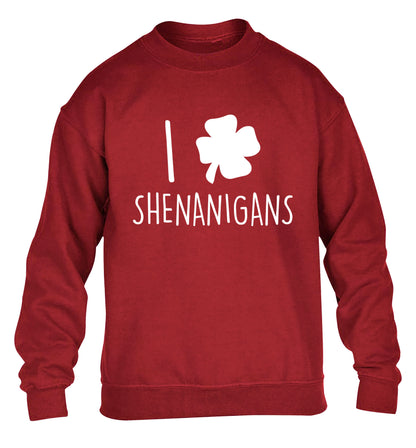 I love shenanigans children's grey sweater 12-13 Years