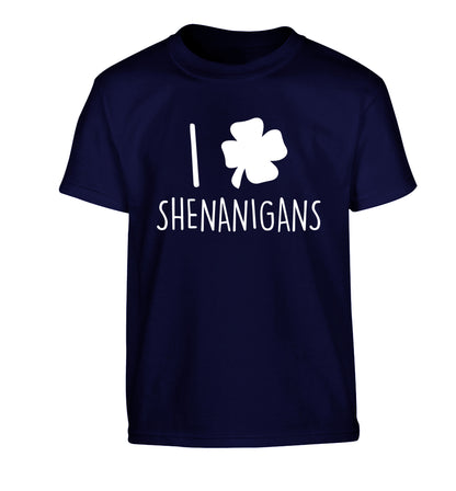 I love shenanigans Children's navy Tshirt 12-13 Years