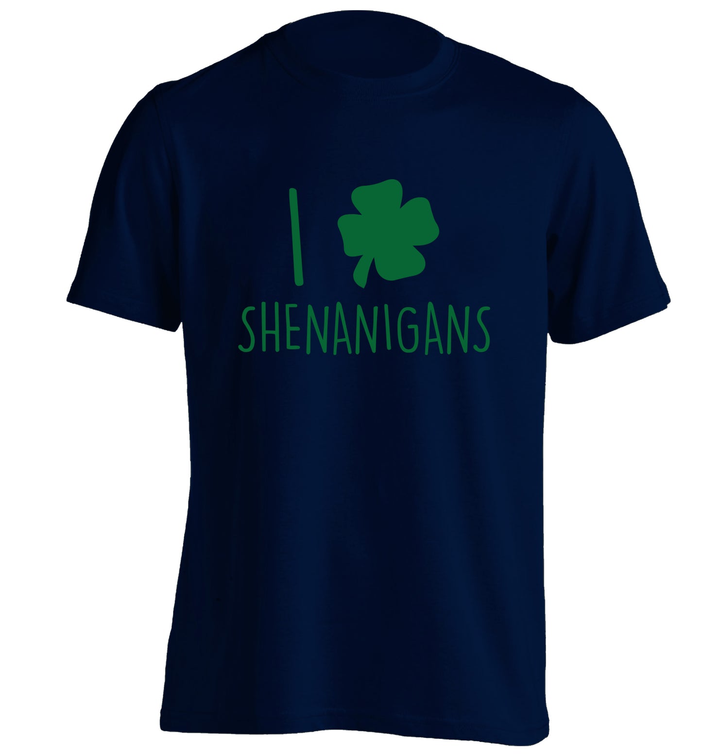 I love shenanigans adults unisex navy Tshirt 2XL