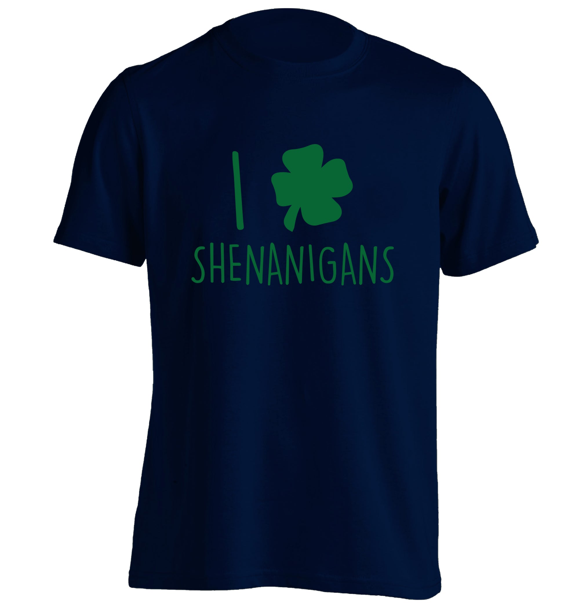 I love shenanigans adults unisex navy Tshirt 2XL