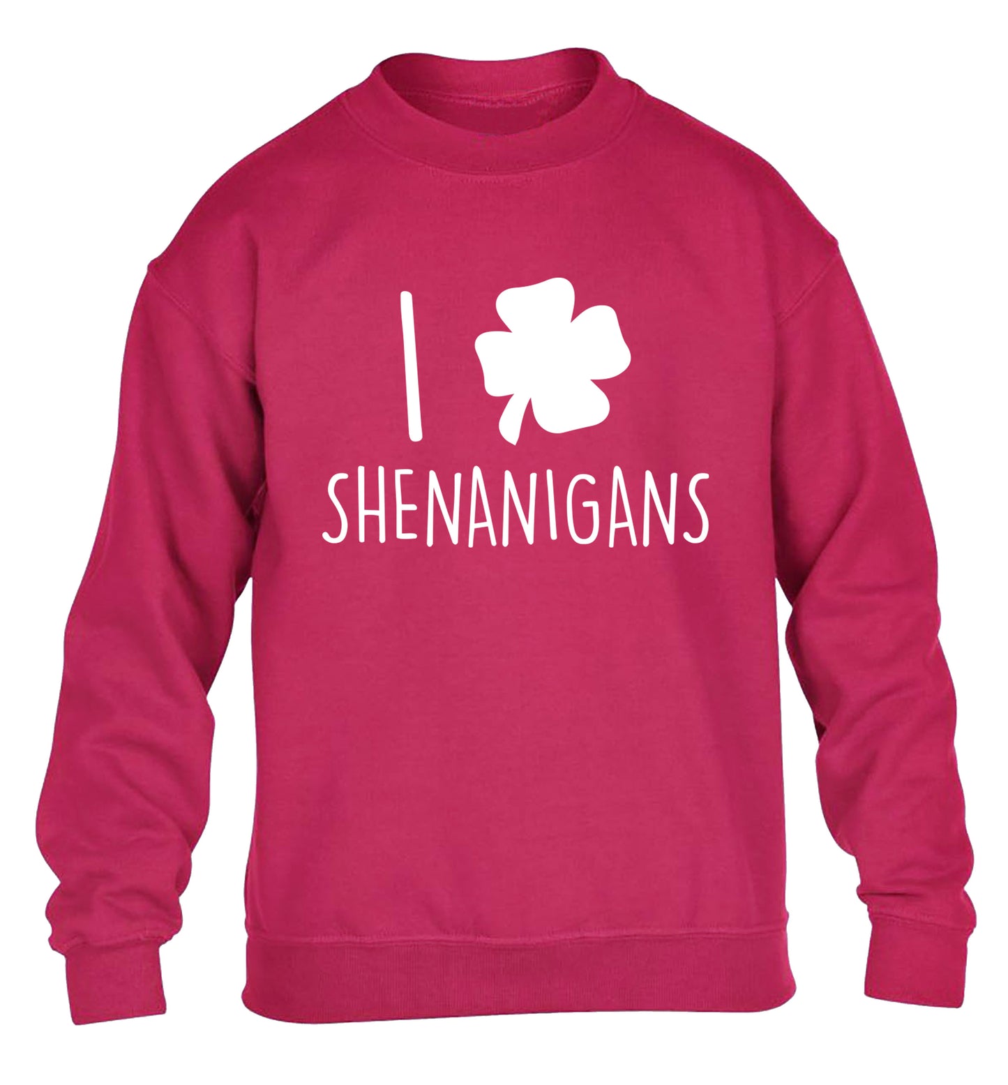 I love shenanigans children's pink sweater 12-13 Years