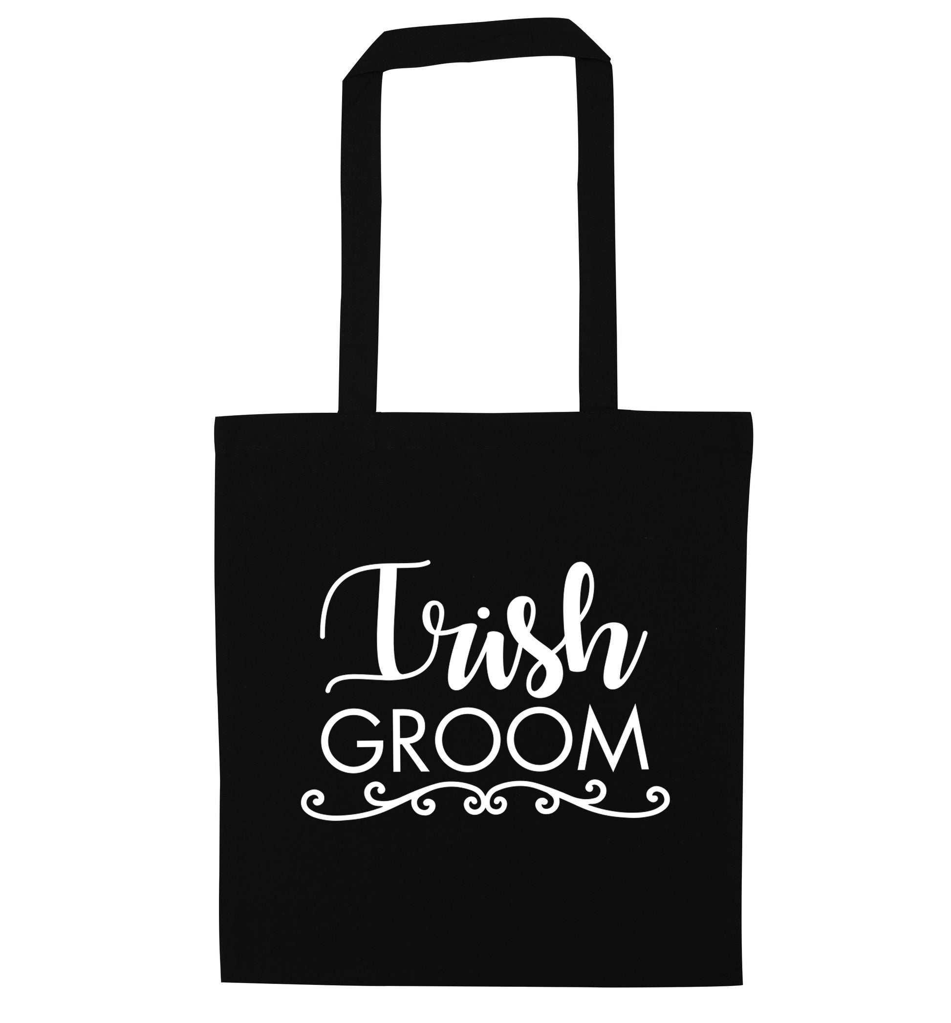 Irish groom black tote bag
