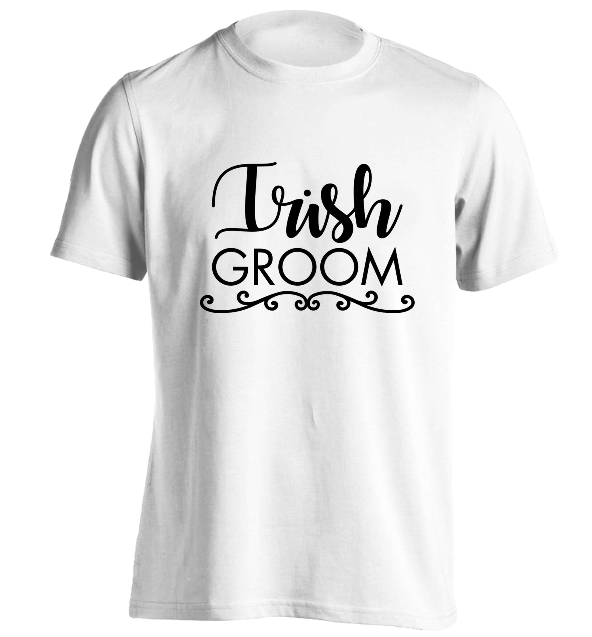 Irish groom adults unisex white Tshirt 2XL