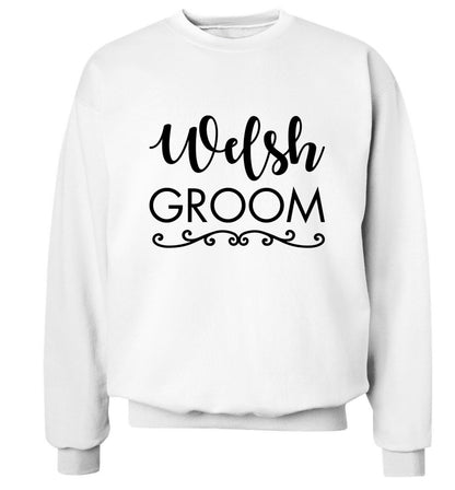 Welsh groom Adult's unisex white Sweater 2XL