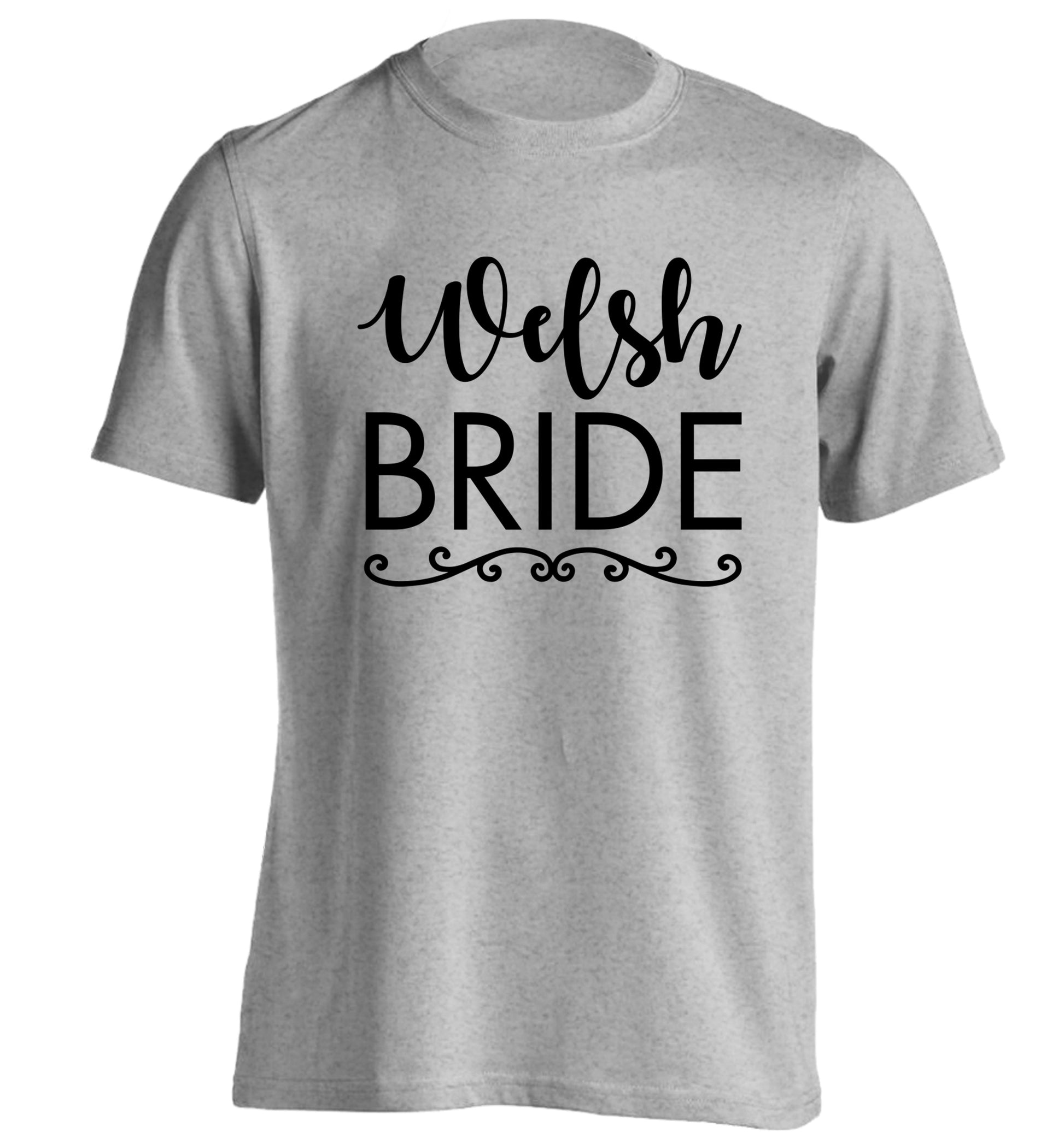 Welsh Bride adults unisex grey Tshirt 2XL