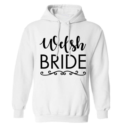 Welsh Bride adults unisex white hoodie 2XL