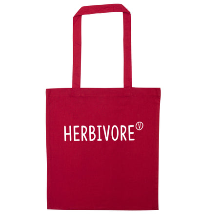 Herbivore red tote bag