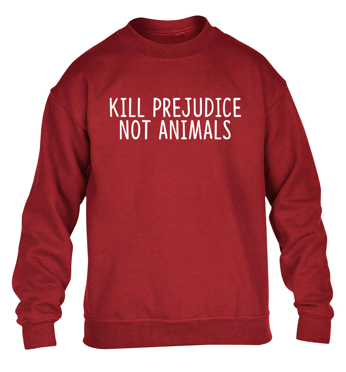 Kill Prejudice Not Animals children's grey sweater 12-13 Years