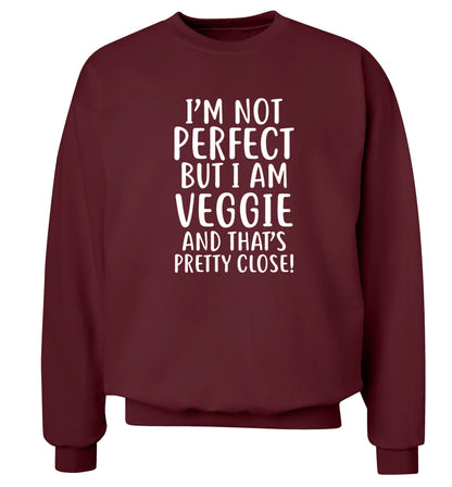 Might not be perfect but I am veggie Adult's unisex maroon Sweater 2XL