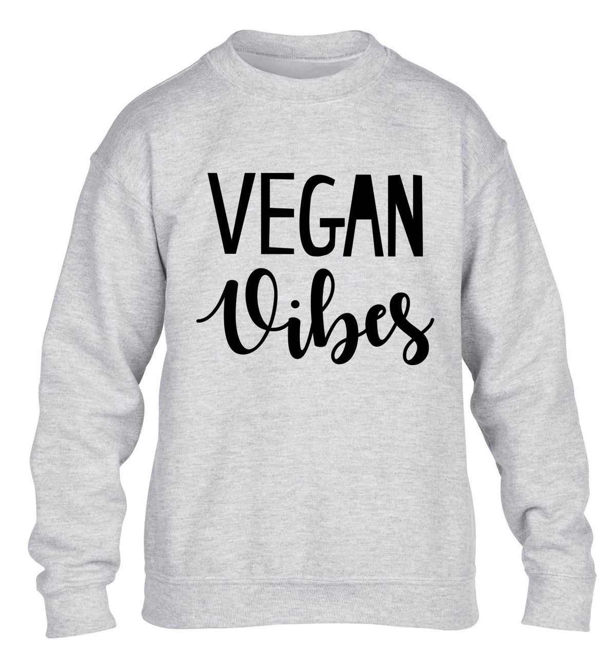 Vegan Vibes children's grey sweater 12-13 Years
