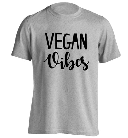 Vegan Vibes adults unisex grey Tshirt 2XL