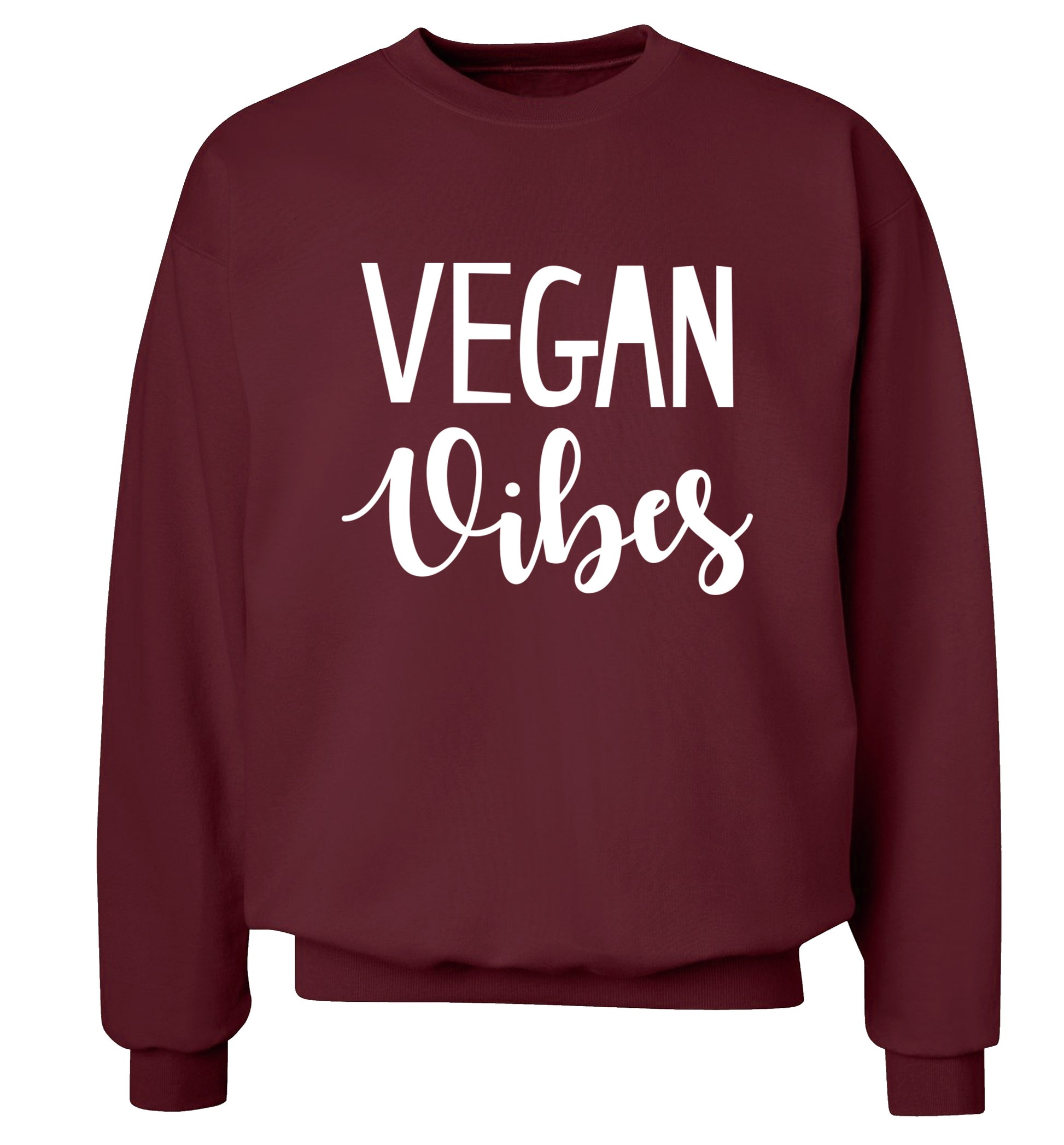 Vegan Vibes Adult's unisex maroon Sweater 2XL