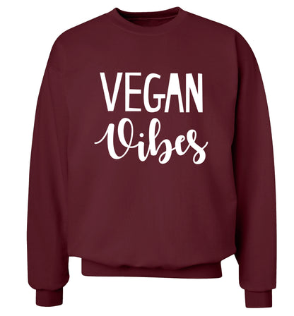 Vegan Vibes Adult's unisex maroon Sweater 2XL
