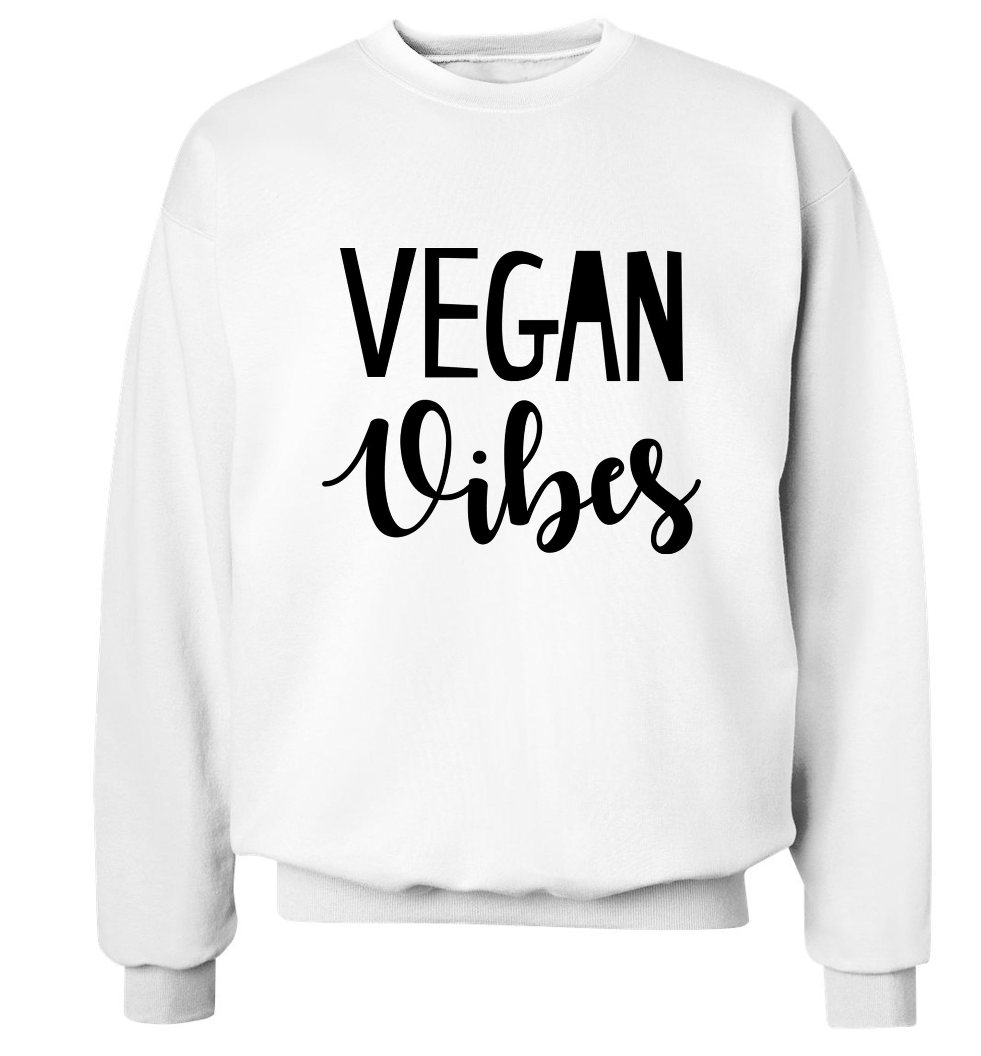 Vegan Vibes Adult's unisex white Sweater 2XL
