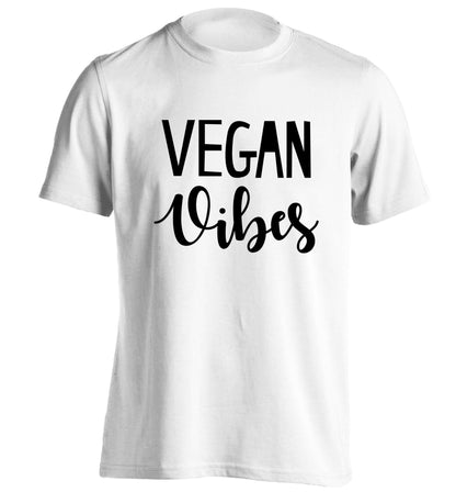 Vegan Vibes adults unisex white Tshirt 2XL