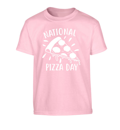 National pizza day Children's light pink Tshirt 12-13 Years