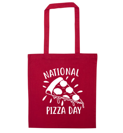 National pizza day red tote bag