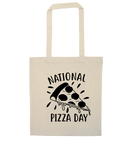 National pizza day natural tote bag