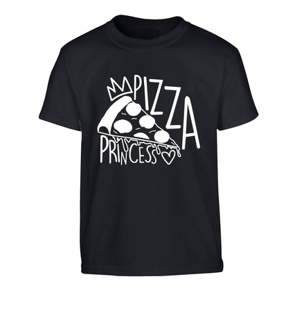 Pizza Princess Children's black Tshirt 12-13 Years