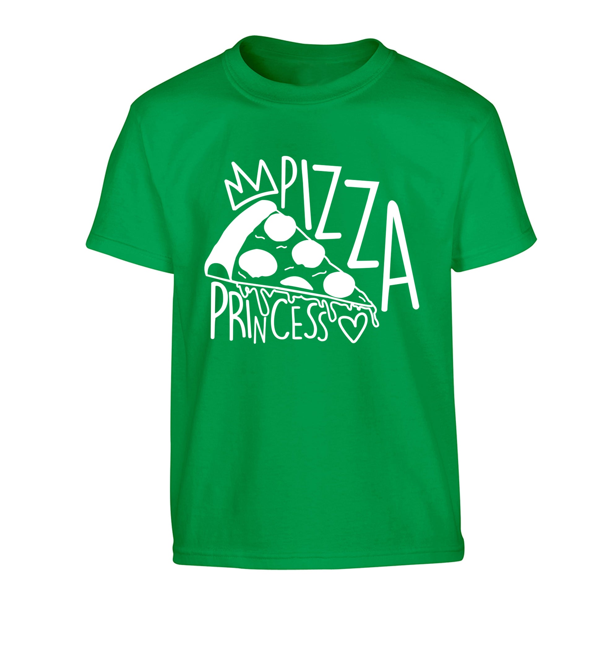 Pizza Princess Children's green Tshirt 12-13 Years