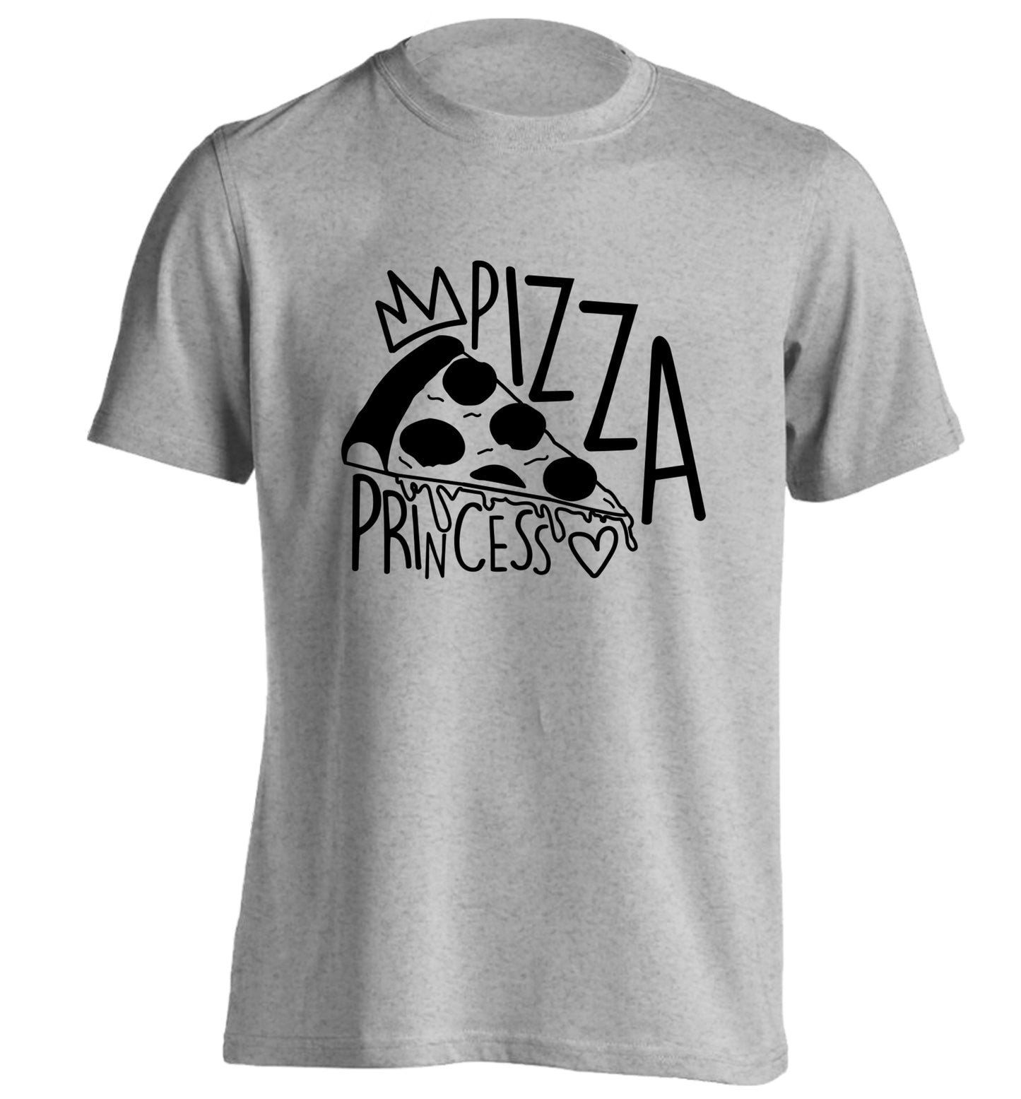 Pizza Princess adults unisex grey Tshirt 2XL