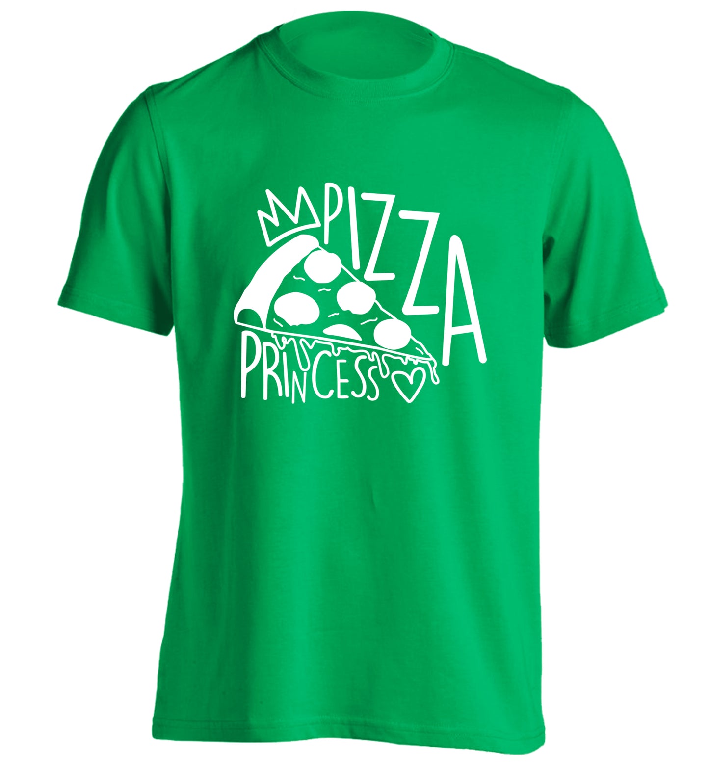 Pizza Princess adults unisex green Tshirt 2XL