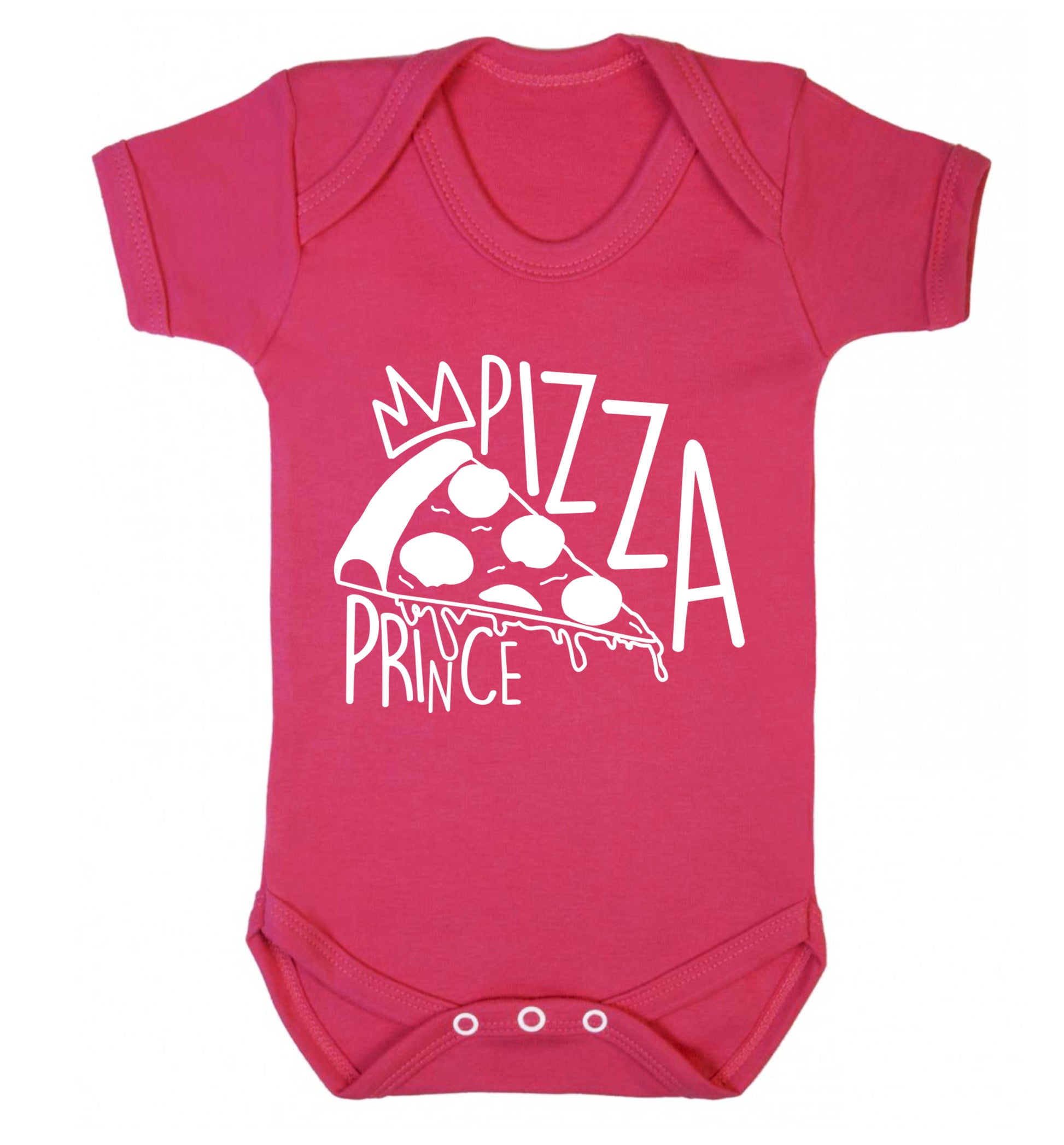 Pizza Prince Baby Vest dark pink 18-24 months