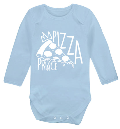 Pizza Prince Baby Vest long sleeved pale blue 6-12 months