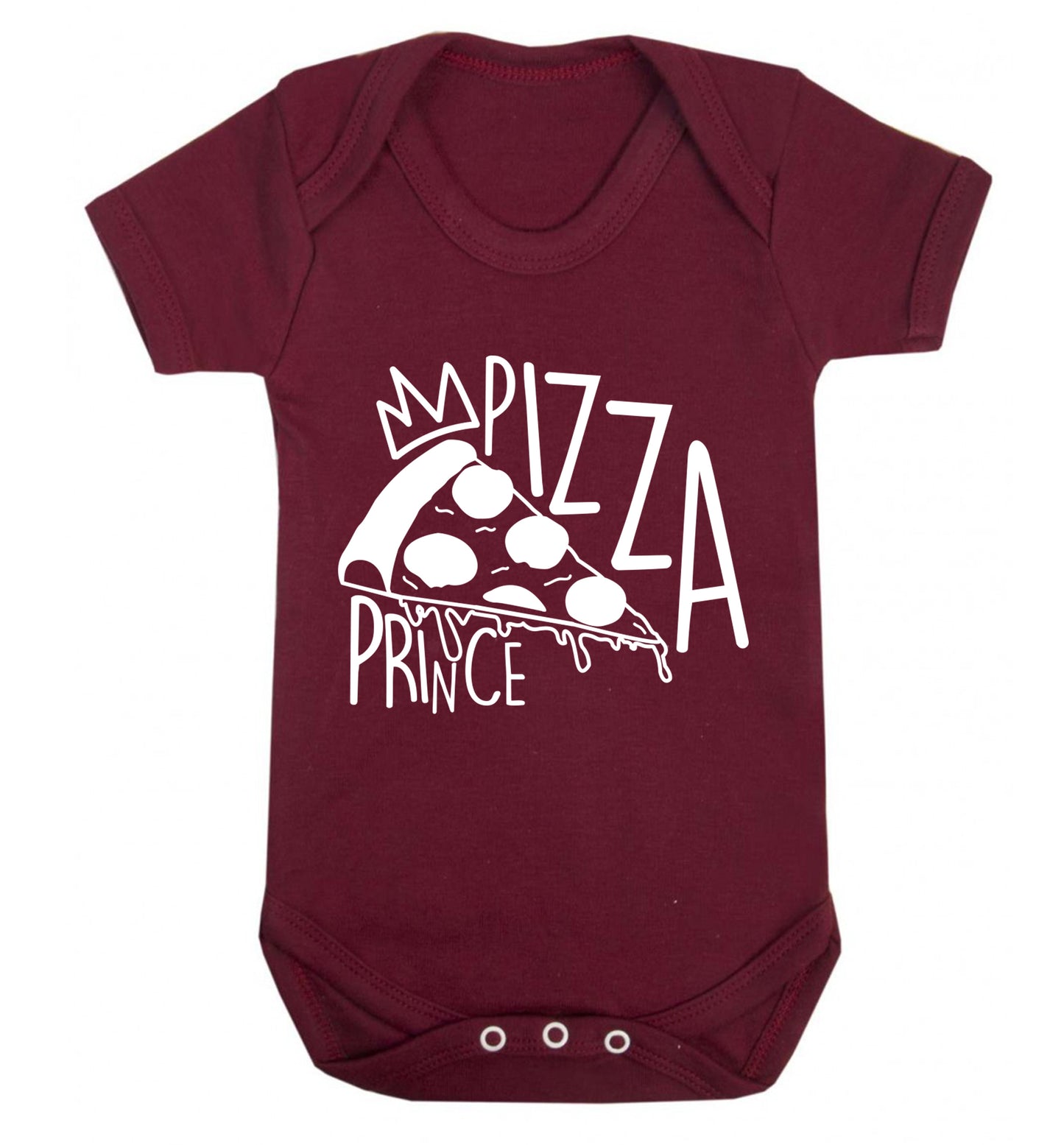 Pizza Prince Baby Vest maroon 18-24 months