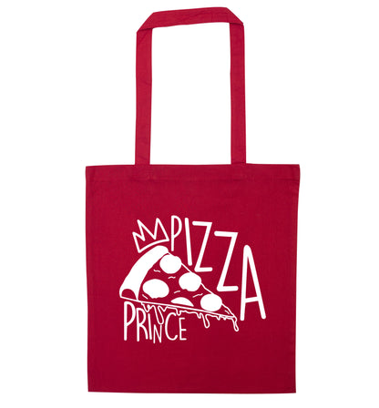 Pizza Prince red tote bag