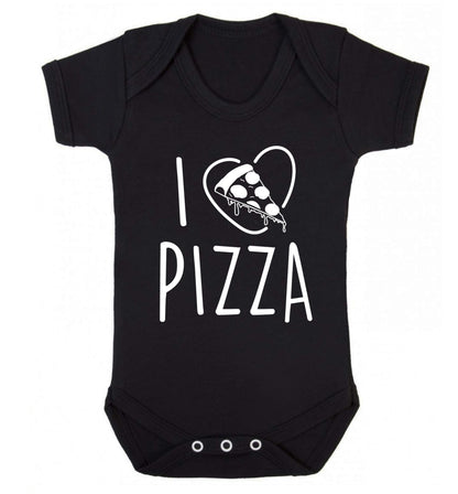 I Love Pizza Baby Vest black 18-24 months