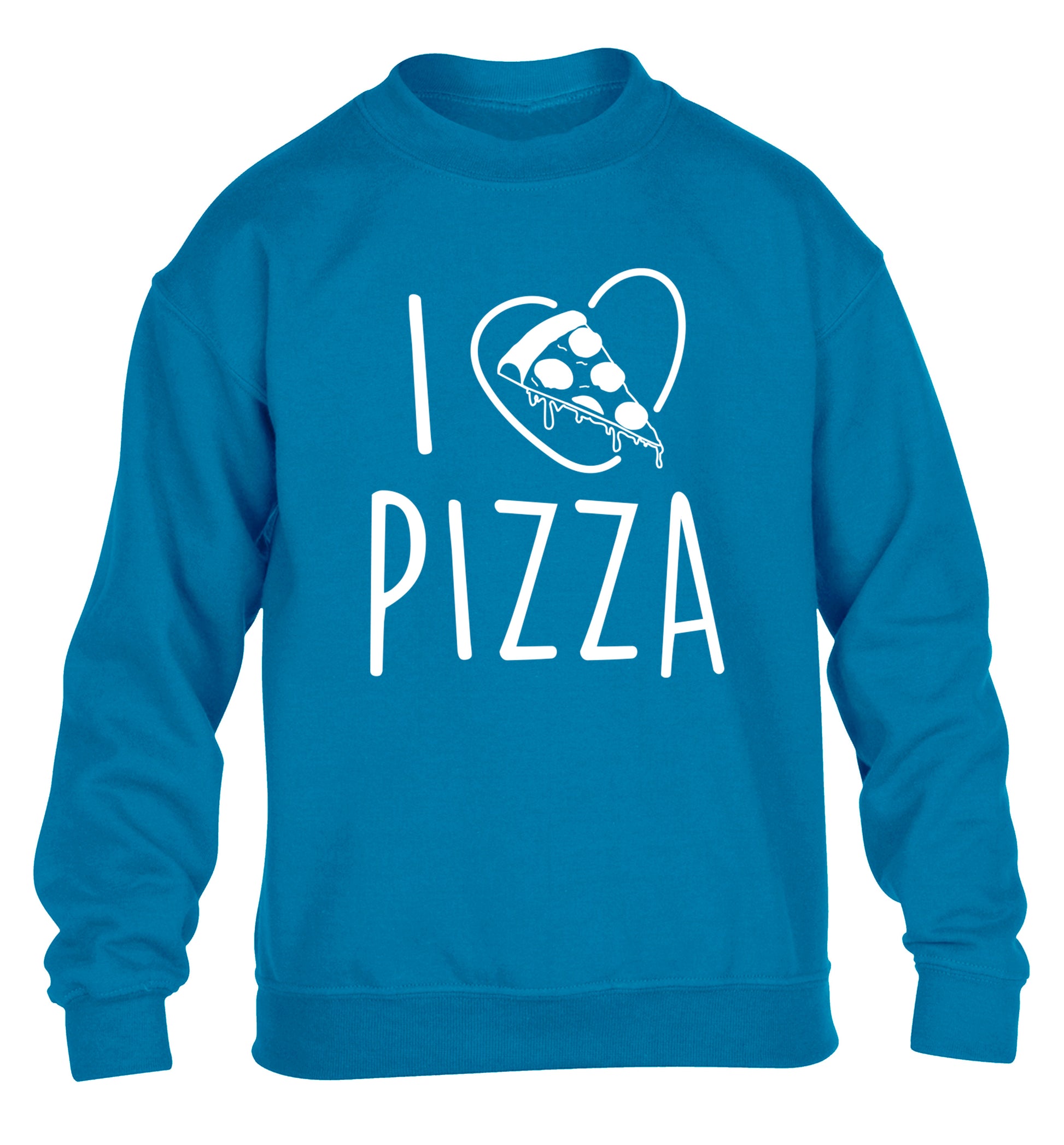 I Love Pizza children's blue sweater 12-13 Years