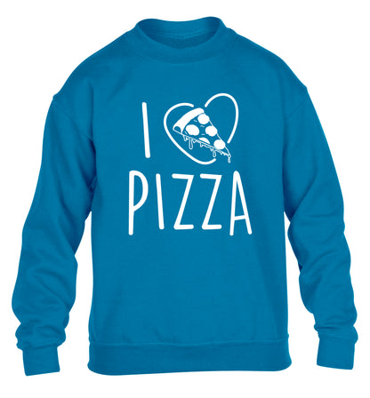 I Love Pizza children's blue sweater 12-13 Years